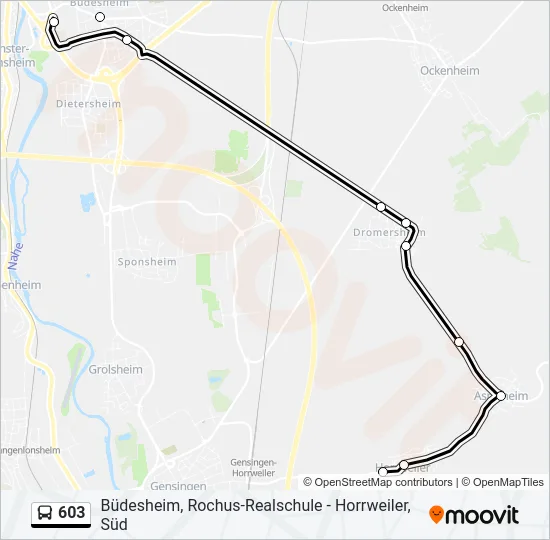 603 Bus Line Map