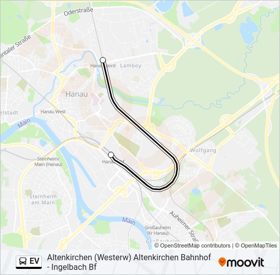 Автобус EV: карта маршрута
