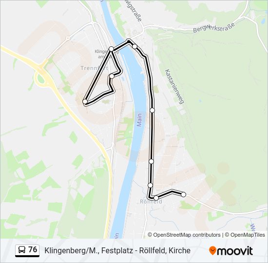 Автобус 76: карта маршрута