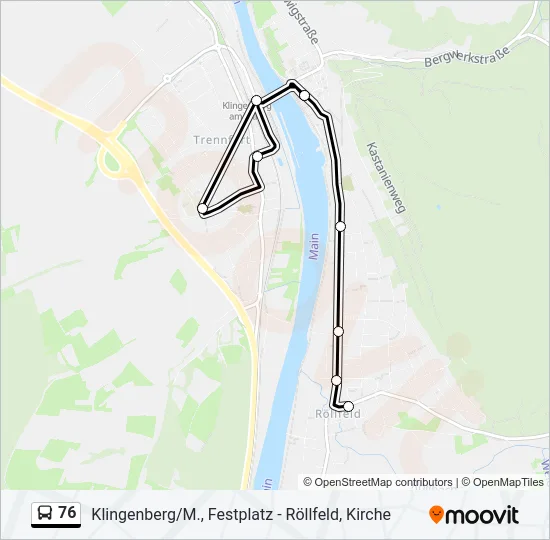 76 Bus Line Map