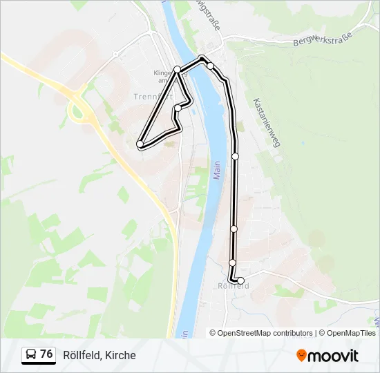 76 Bus Line Map