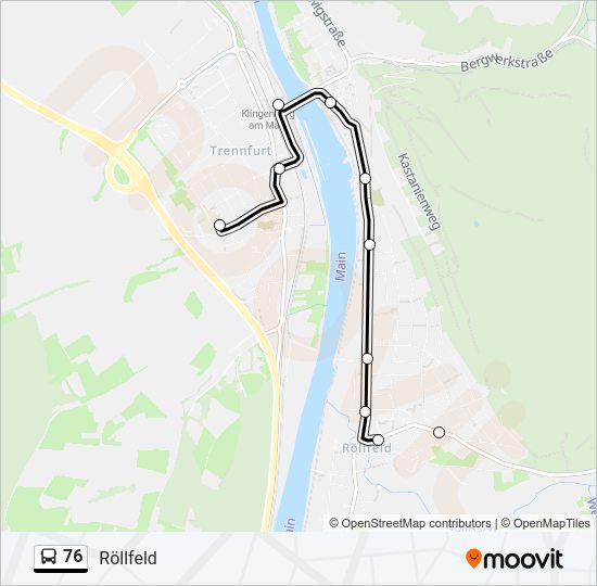 Автобус 76: карта маршрута