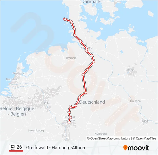 26 Train Line Map