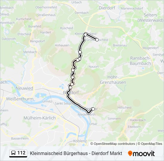 112 Bus Line Map