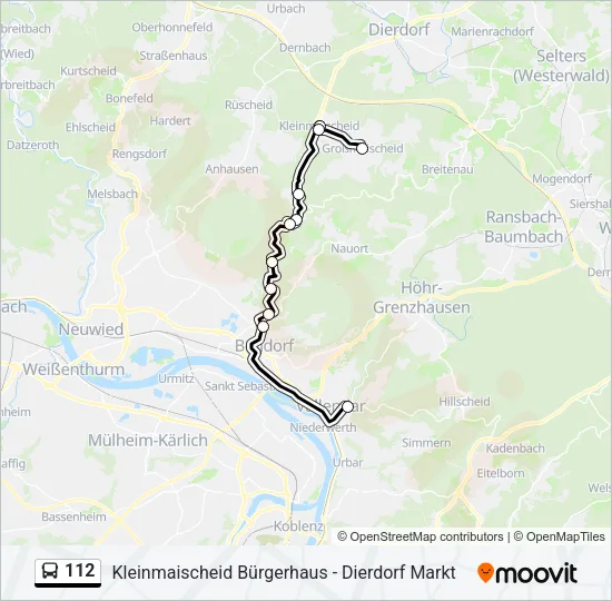112 Bus Line Map