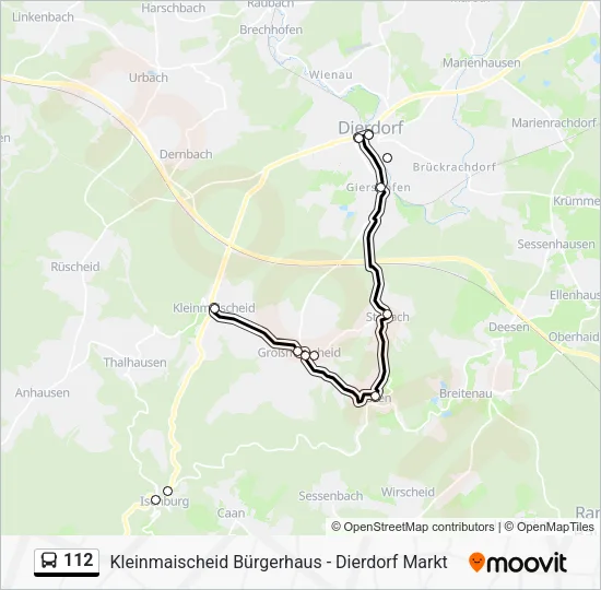 112 Bus Line Map
