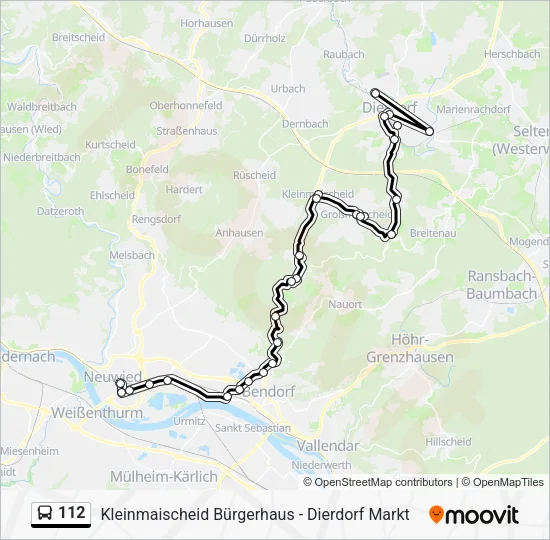 112 Bus Line Map