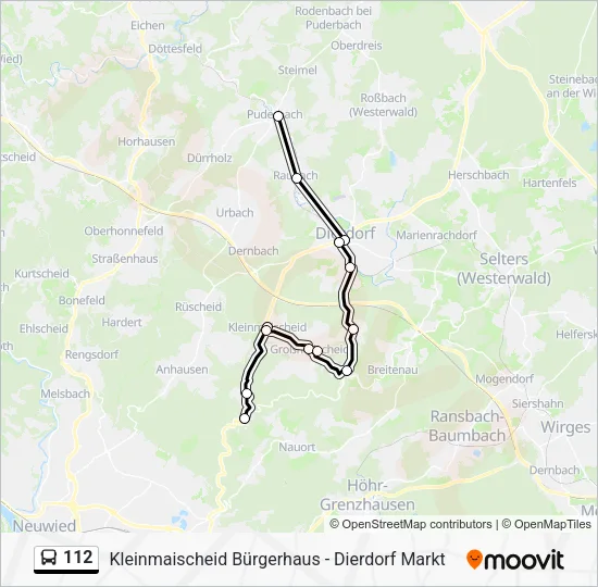 112 Bus Line Map