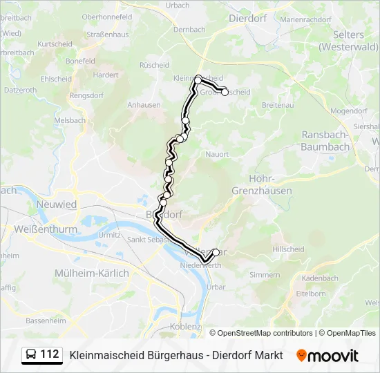 112 Bus Line Map