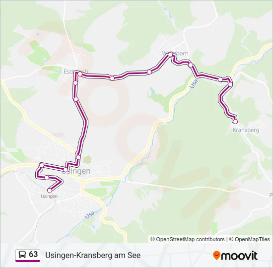 63 Bus Line Map