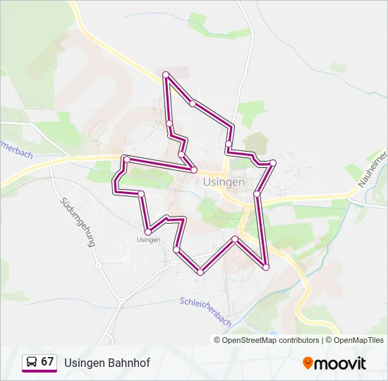 67 Bus Line Map