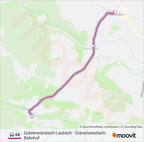 68 Bus Line Map