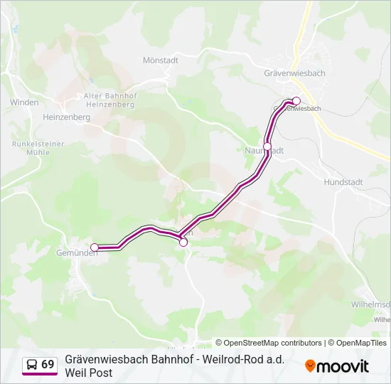 69 Bus Line Map