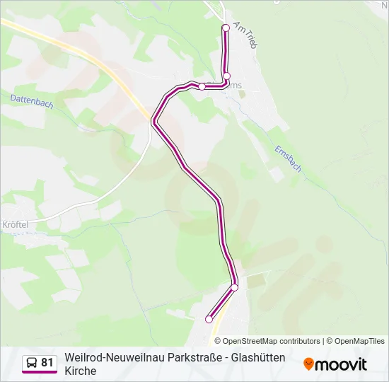 81 Bus Line Map