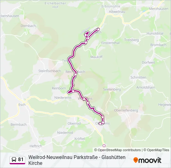81 Bus Line Map