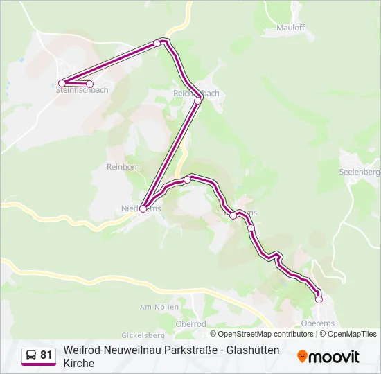 81 Bus Line Map