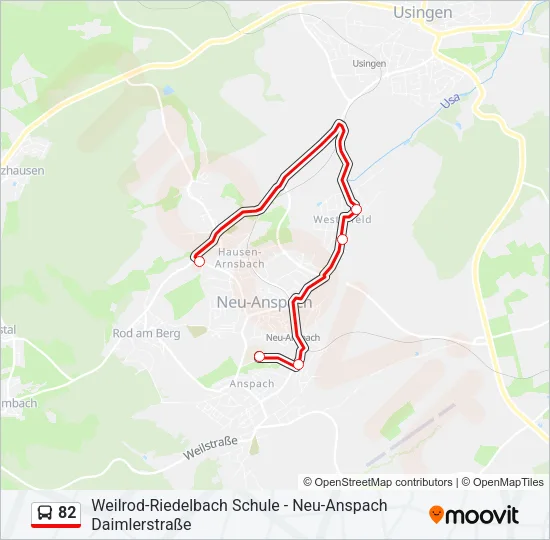 82 Bus Line Map