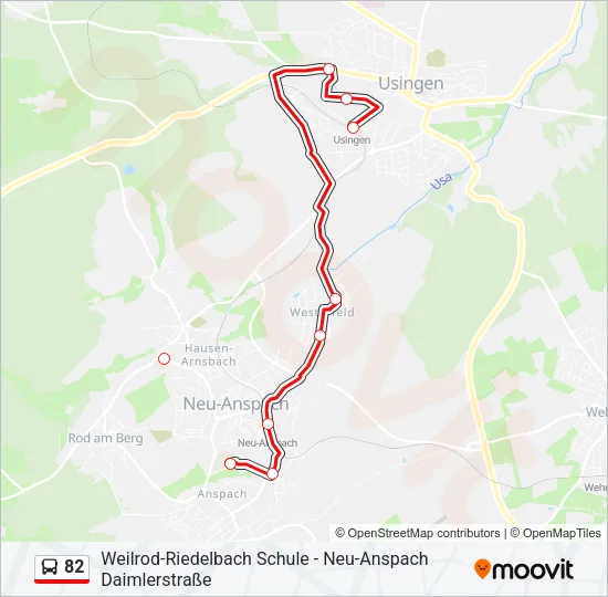 82 Bus Line Map