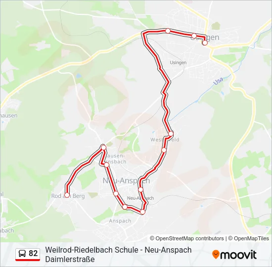 82 Bus Line Map