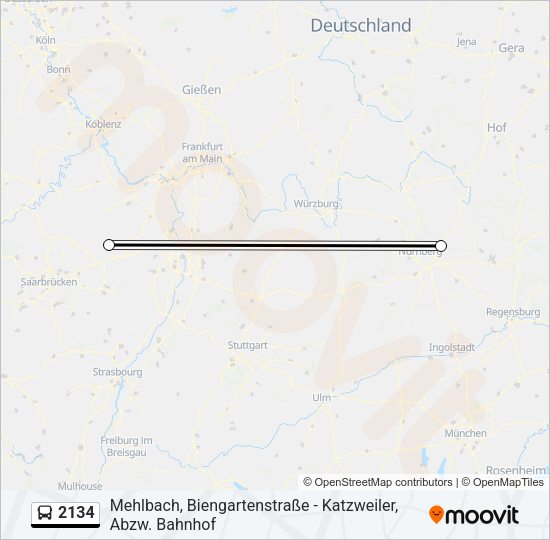  2134: карта маршрута