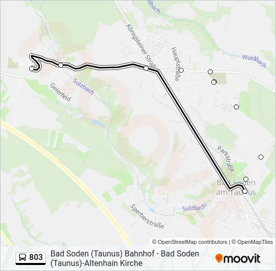 803 Bus Line Map