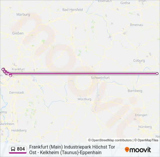 804 Bus Line Map