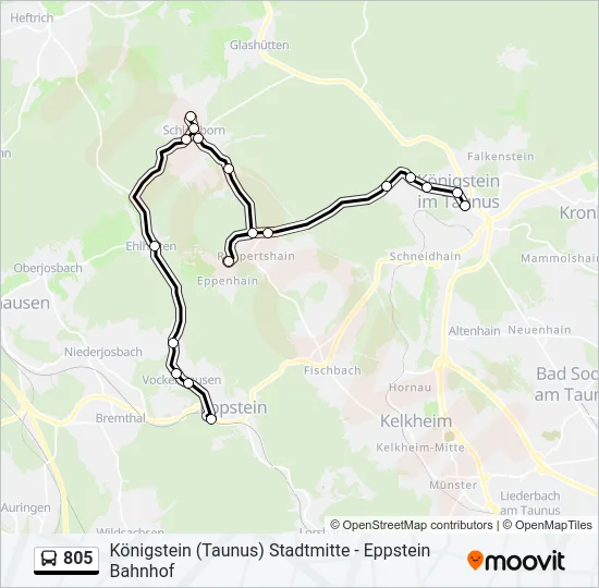 805 Bus Line Map