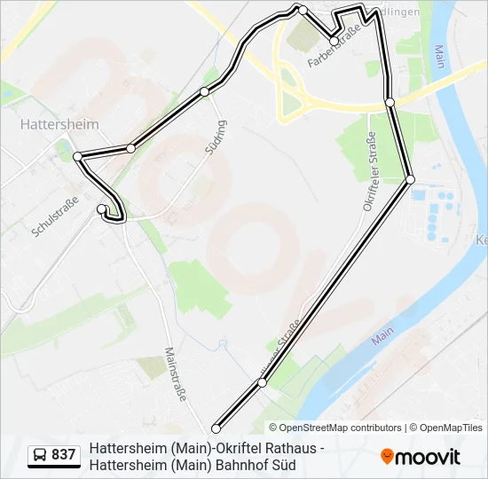 837 Bus Line Map