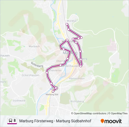8 Bus Line Map