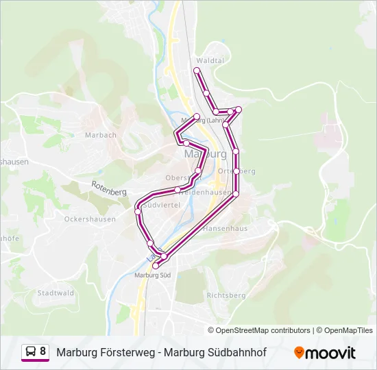 8 Bus Line Map