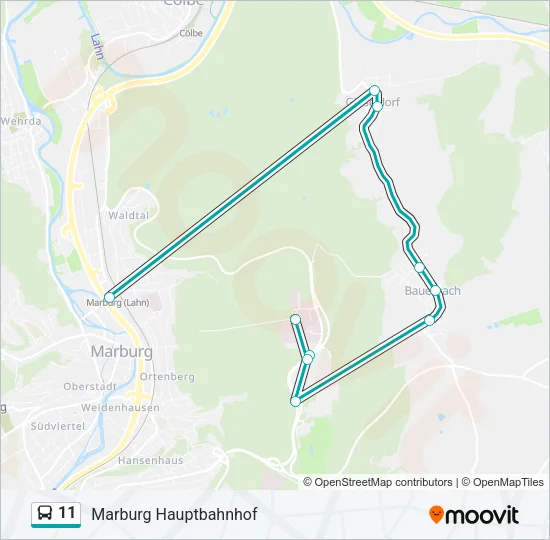 11 Bus Line Map