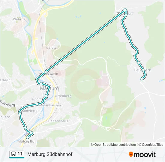 11 Bus Line Map