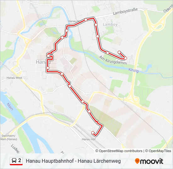 2 Bus Line Map