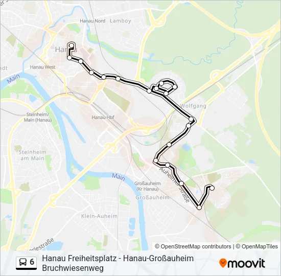 6 Bus Line Map