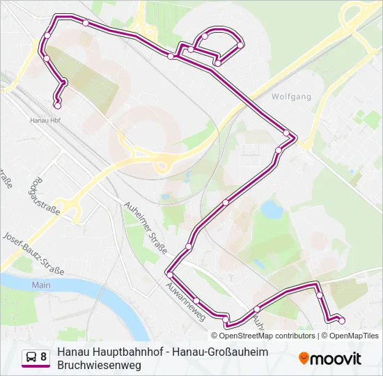 8 Bus Line Map