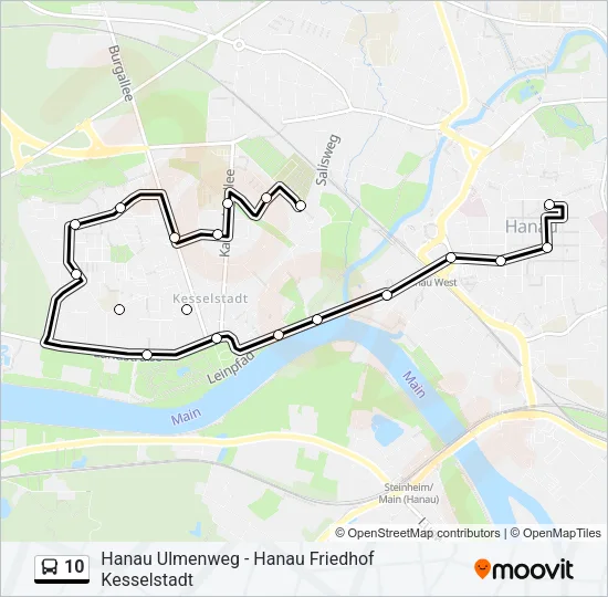 10 Bus Line Map