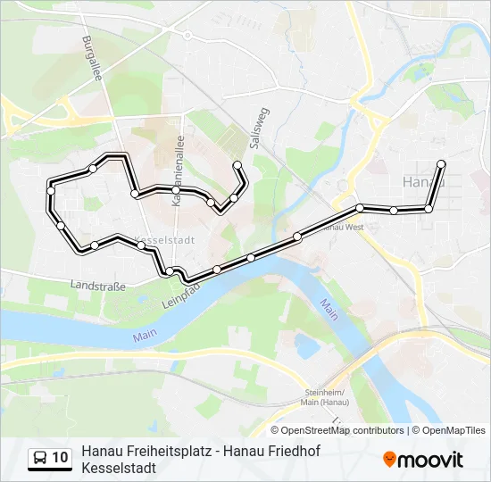 10 Bus Line Map