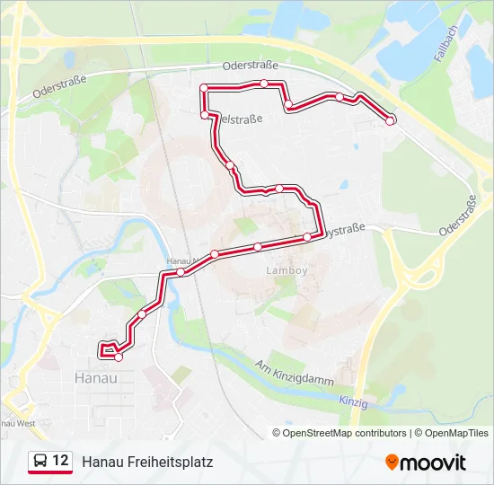 12 Bus Line Map