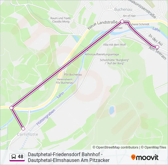 48 Bus Line Map