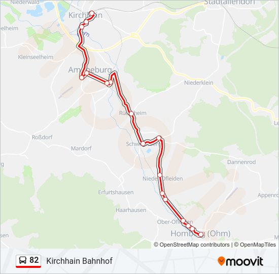 82 Bus Line Map