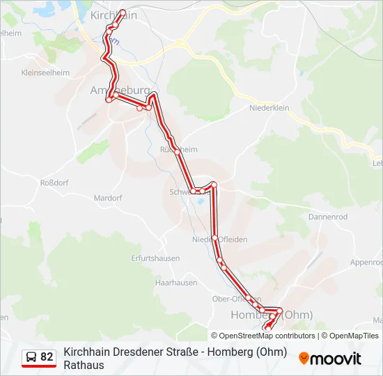 82 Bus Line Map