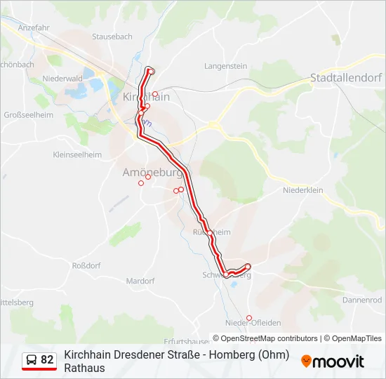 82 Bus Line Map