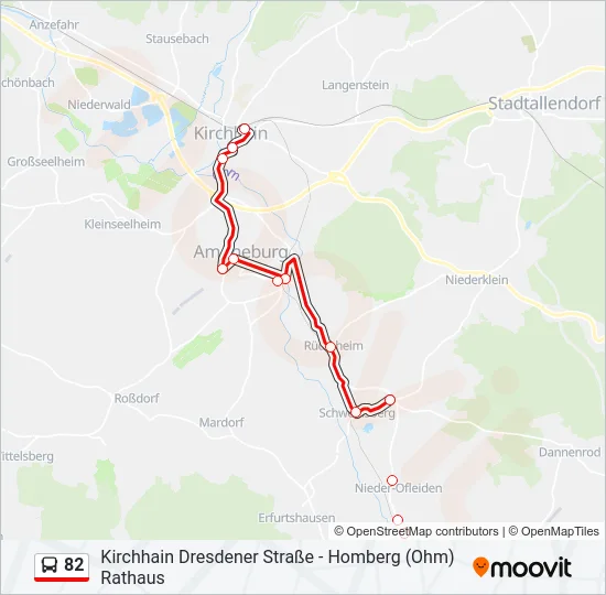 82 Bus Line Map