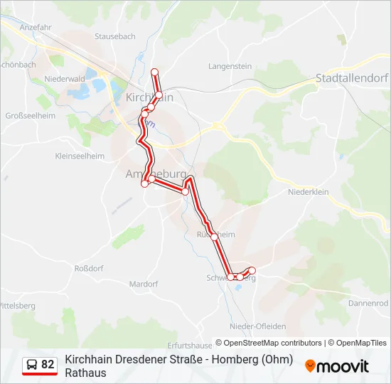 82 Bus Line Map
