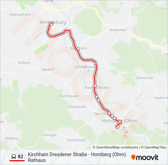 82 Bus Line Map