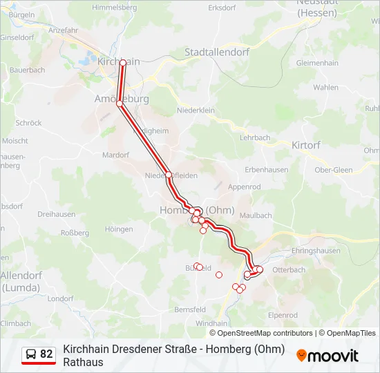 82 Bus Line Map