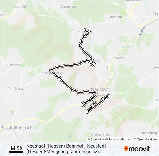 96 Bus Line Map