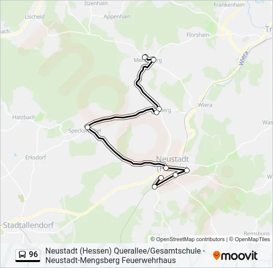 96 Bus Line Map