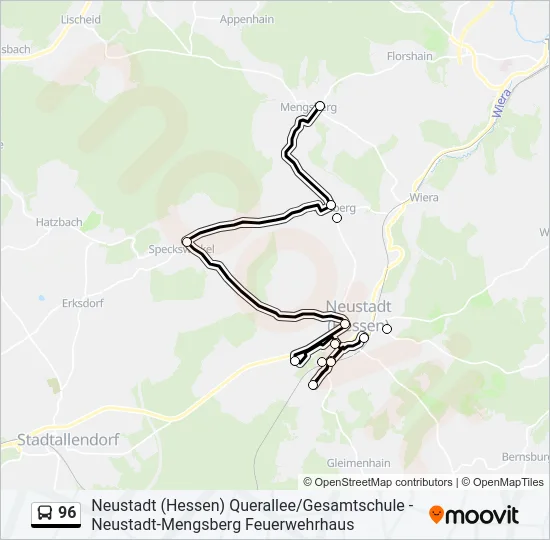96 Bus Line Map