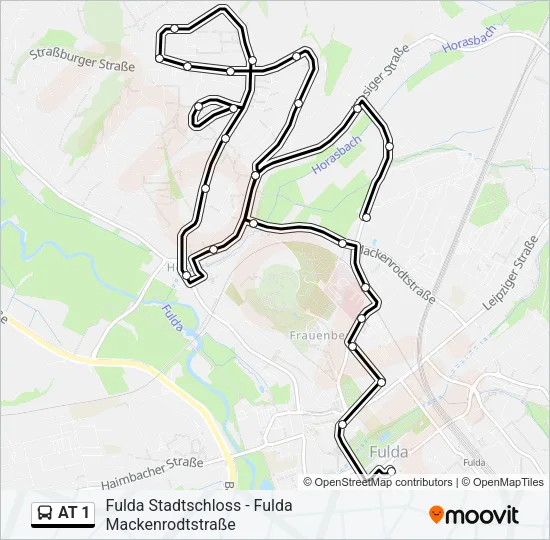 AT 1 Bus Line Map